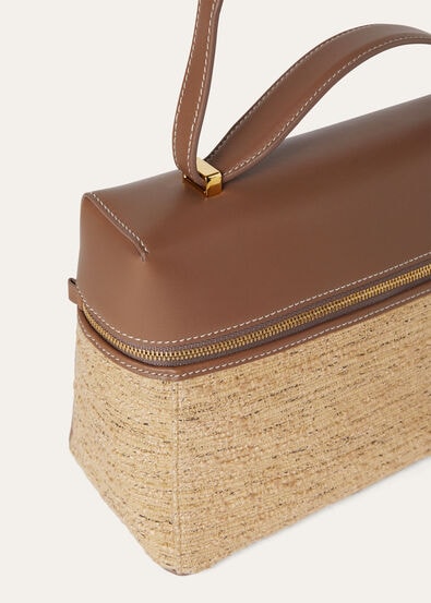 EXTRA BAG L27 RIPPLED LINEN/ROUNDED CALF