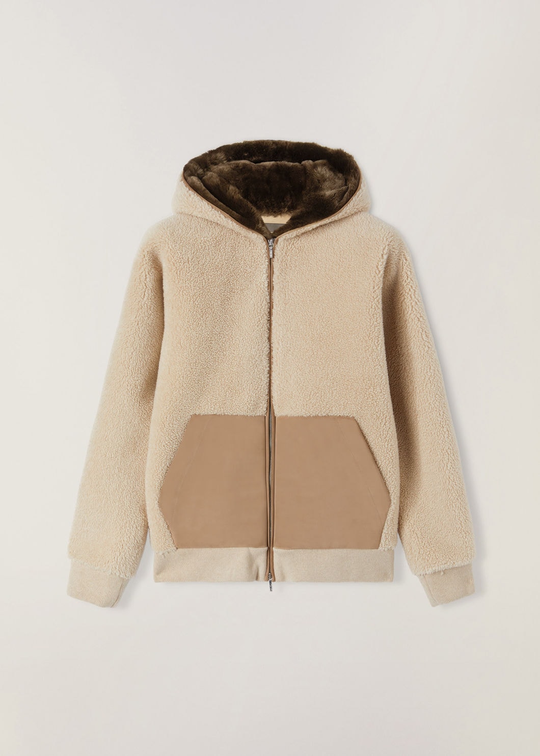 HOODED BOMBER OVOOT CURLY CASHFUR CASTORINO_FAN7501_A0BO_1