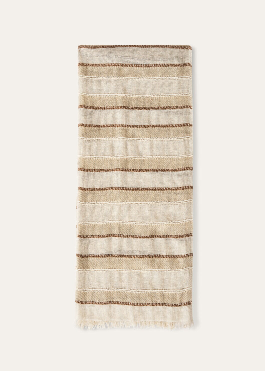 SCIARPA NAKAUMI STRIPES SILK LINEN BLEND