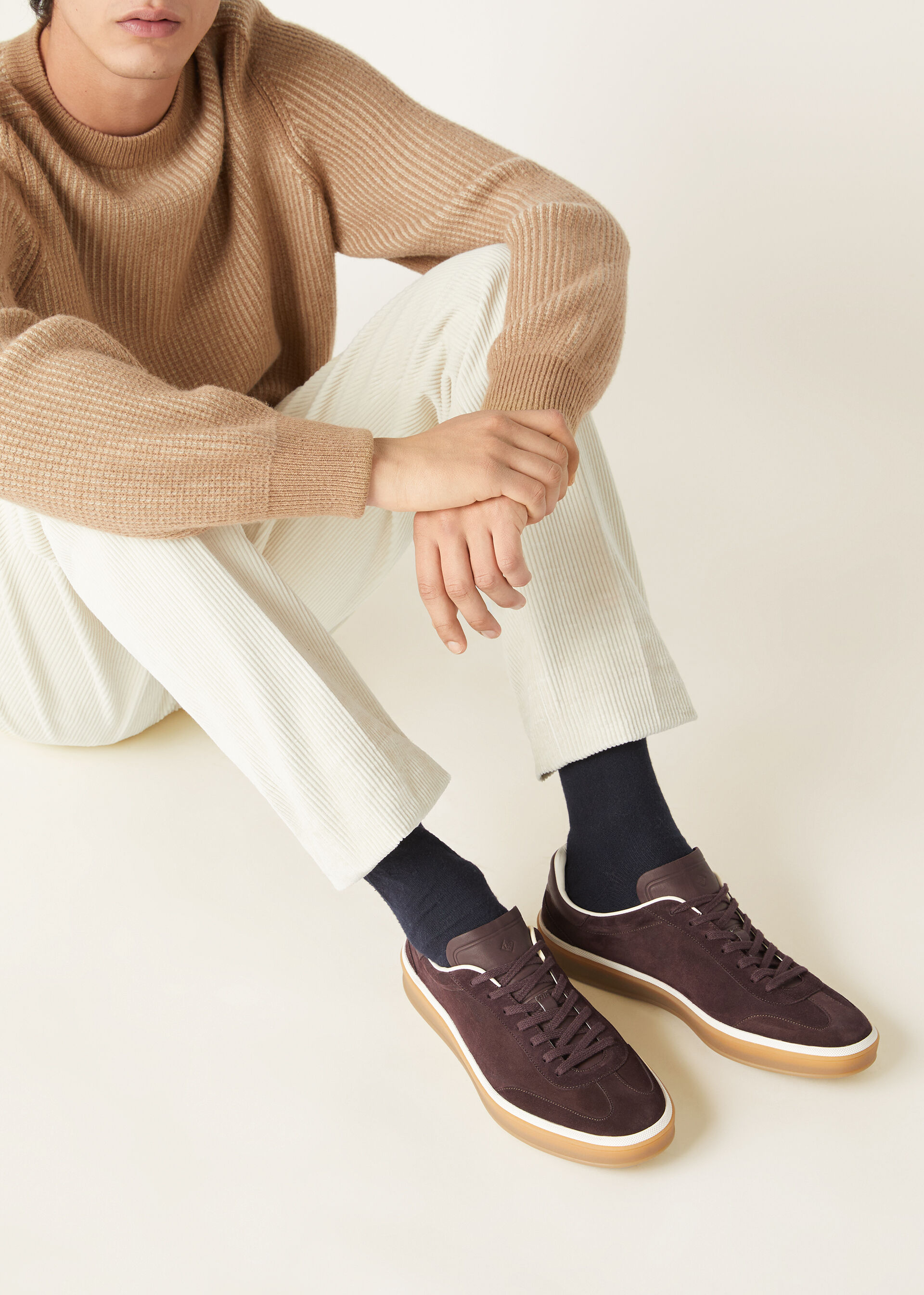 Tennis Walk Sneaker Suede Calf Split Amarone Loro Piana AE