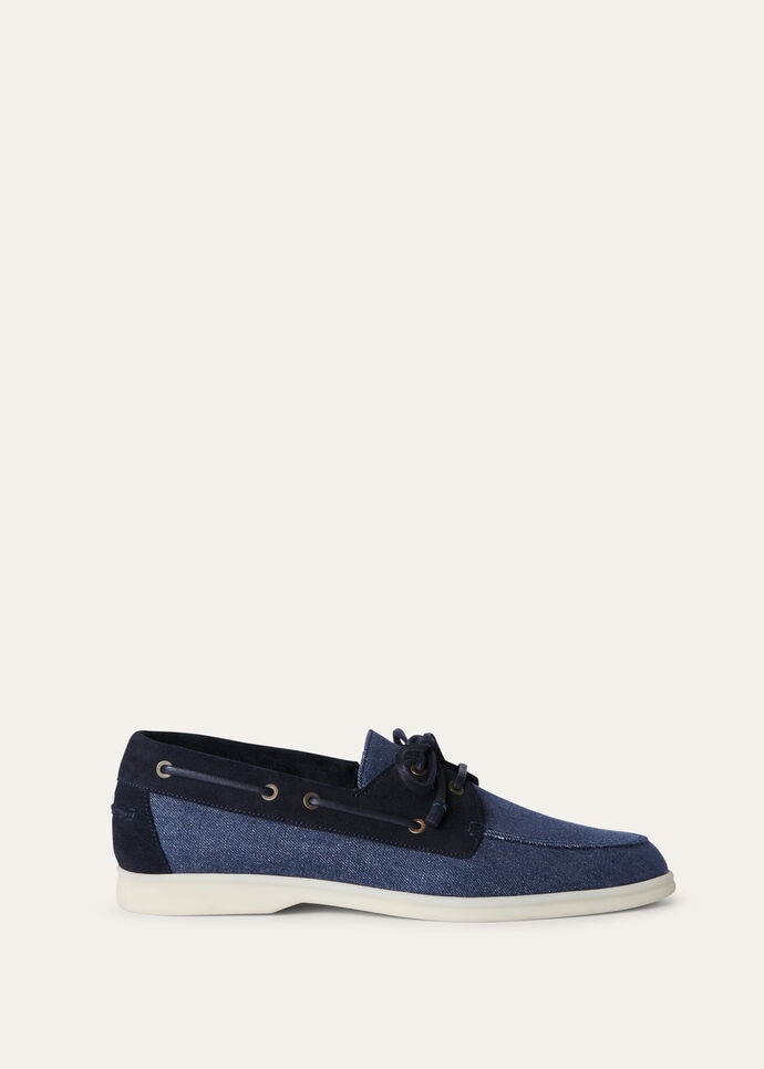 Sea-Sail Walk Loafer Denim Flower Surge Blue | Loro Piana US