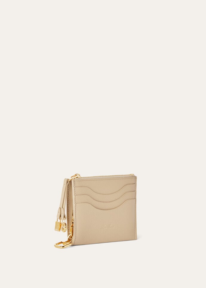 EXTRA ZIP CARDHOLDER WITH KEYCHAIN LINEN CALF_FAN9212_D0Q7_NR_4