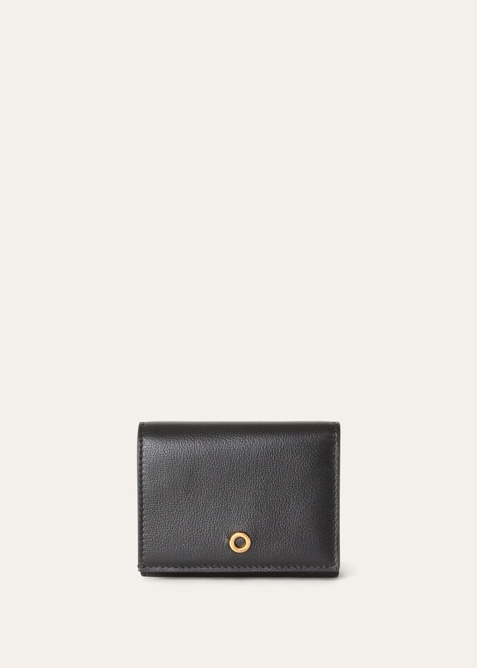 GHIERA TRIFOLD WALLET W/ZIP POUCH LINEN CALF_FAN9256_804L_NR_1