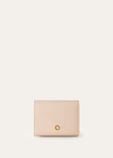 GHIERA TRIFOLD WALLET W/ZIP POUCH LINEN CALF