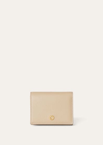 GHIERA TRIFOLD WALLET W/ZIP POUCH LINEN CALF