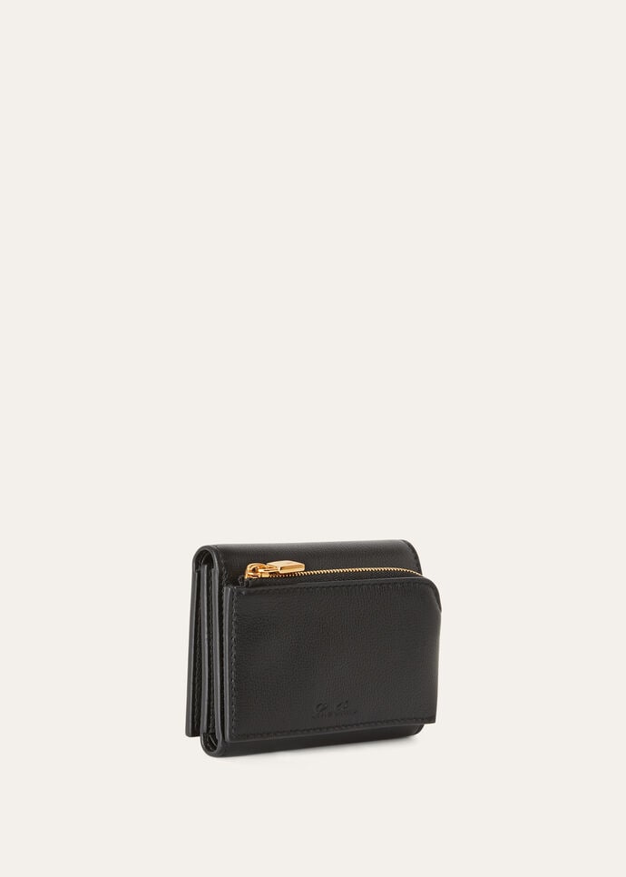 GHIERA TRIFOLD WALLET W/ZIP POUCH LINEN CALF_FAN9256_804L_NR_2