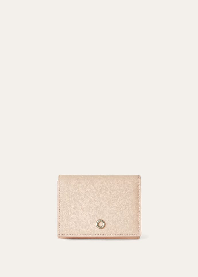 GHIERA TRIFOLD WALLET W/ZIP POUCH LINEN CALF_FAN9256_305H_NR_1