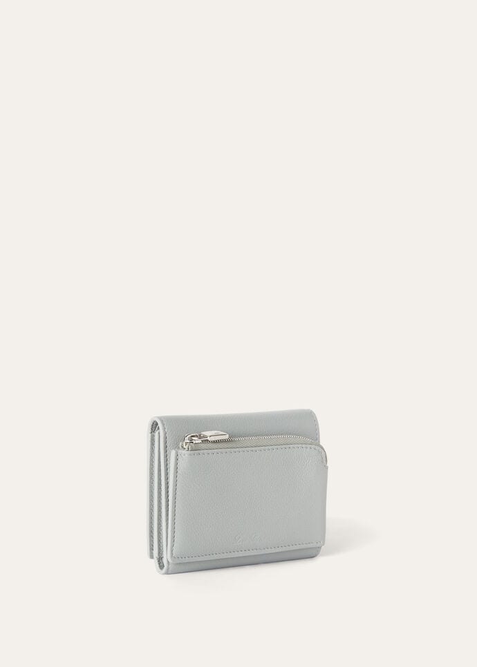 GHIERA TRIFOLD WALLET W/ZIP POUCH LINEN CALF_FAN9256_515E_NR_2
