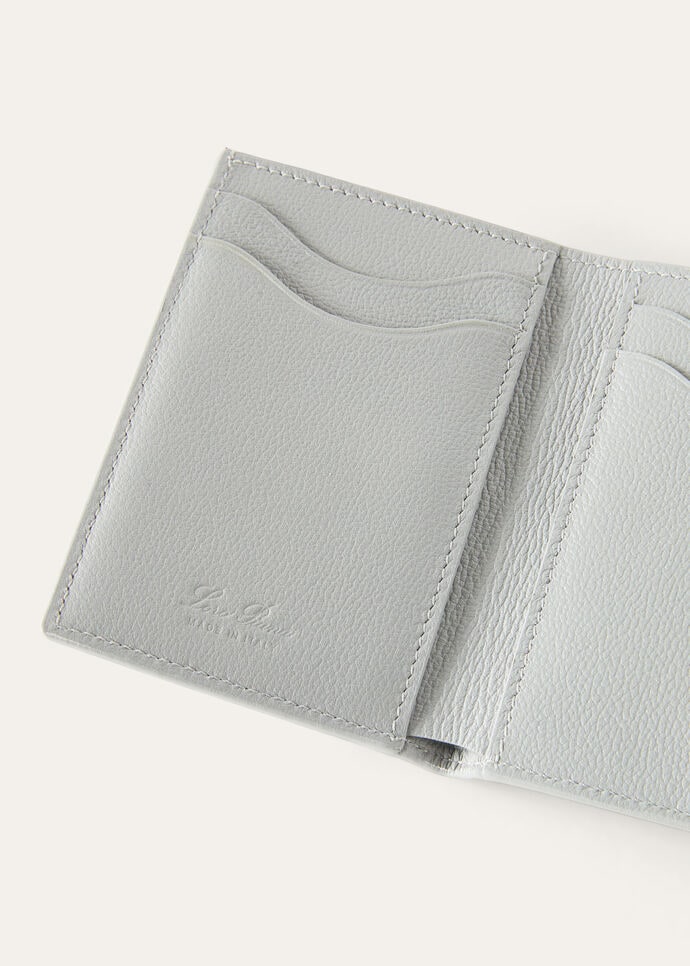 GHIERA TRIFOLD WALLET W/ZIP POUCH LINEN CALF_FAN9256_515E_NR_4