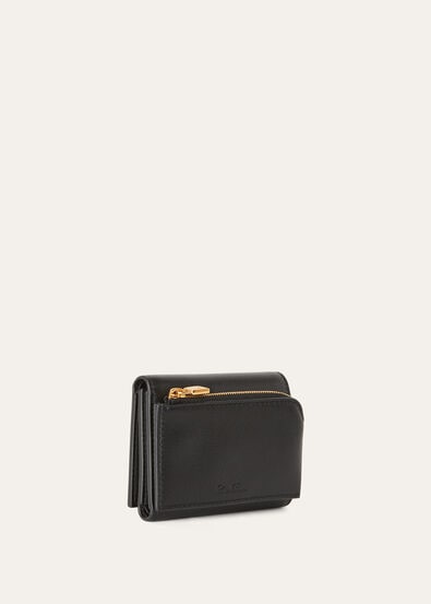 GHIERA TRIFOLD WALLET W/ZIP POUCH LINEN CALF