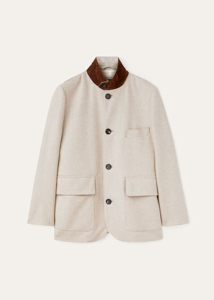 Roadster Mini Jacket Cashmere, Virgin Wool Natural Felt
