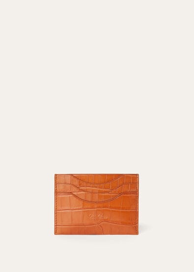 EXTRA CARDHOLDER GLAZED ALLIGATOR