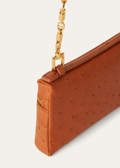EXTRA POCKET MINI POUCH OSTRICH SADDLE FINISH