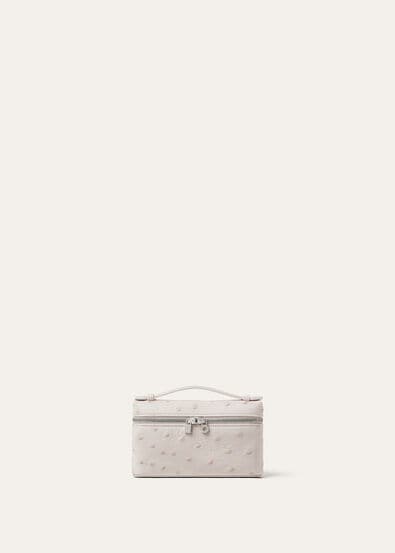 EXTRA POCKET MINI POUCH OSTRICH SADDLE FINISH