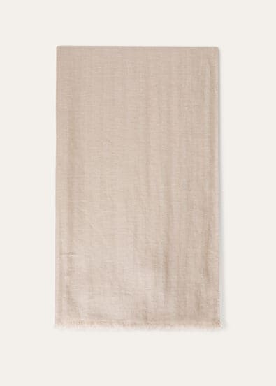 STOLA LINEN SILK CREST JACQUARD