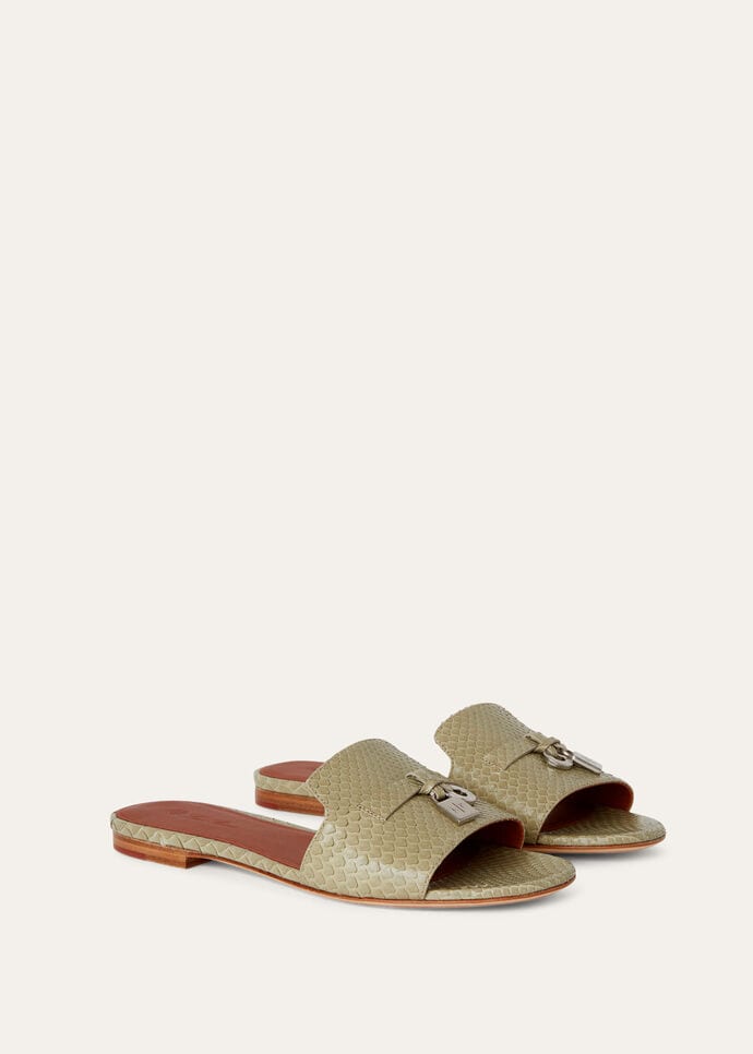 CHARMS SLIPPER PITONE DORE'_FAO0205_50YB_2
