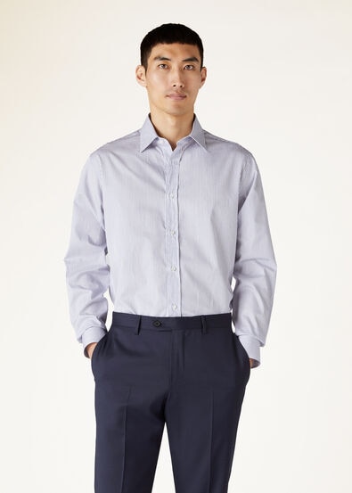 INTERNATIONAL ML SHIRT FINE COTTON TWILL STRIPES