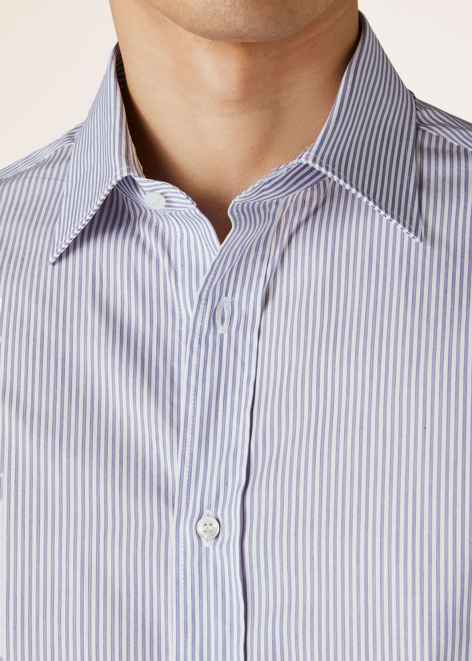 INTERNATIONAL ML SHIRT FINE COTTON TWILL STRIPES