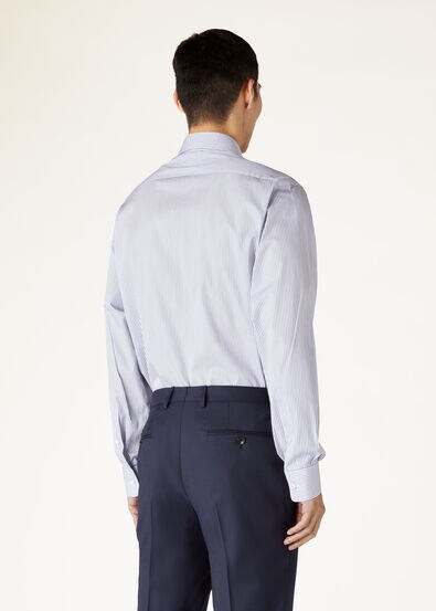 INTERNATIONAL ML SHIRT FINE COTTON TWILL STRIPES