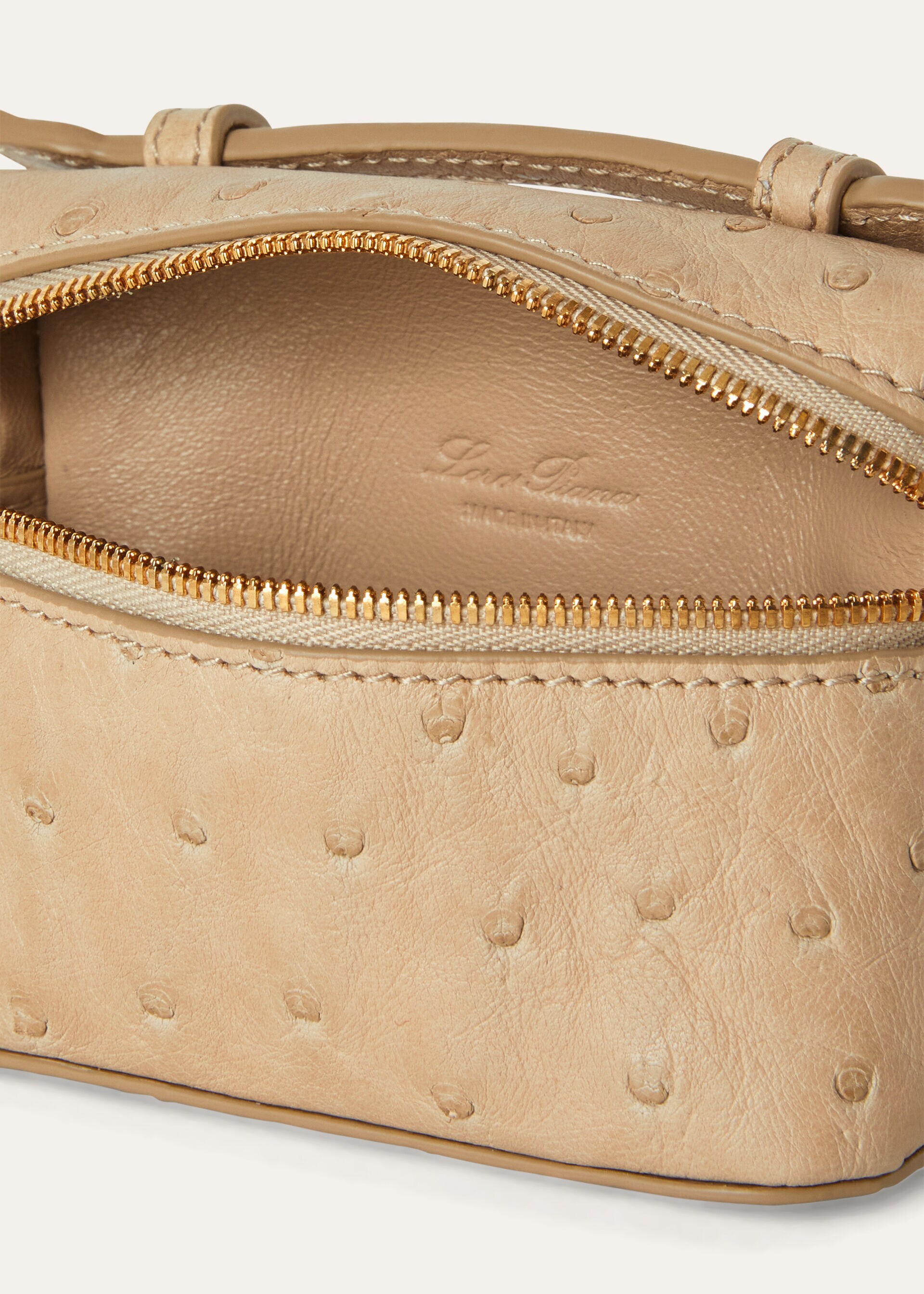 EXTRA POCKET CHARM OSTRICH SADDLE FINISH