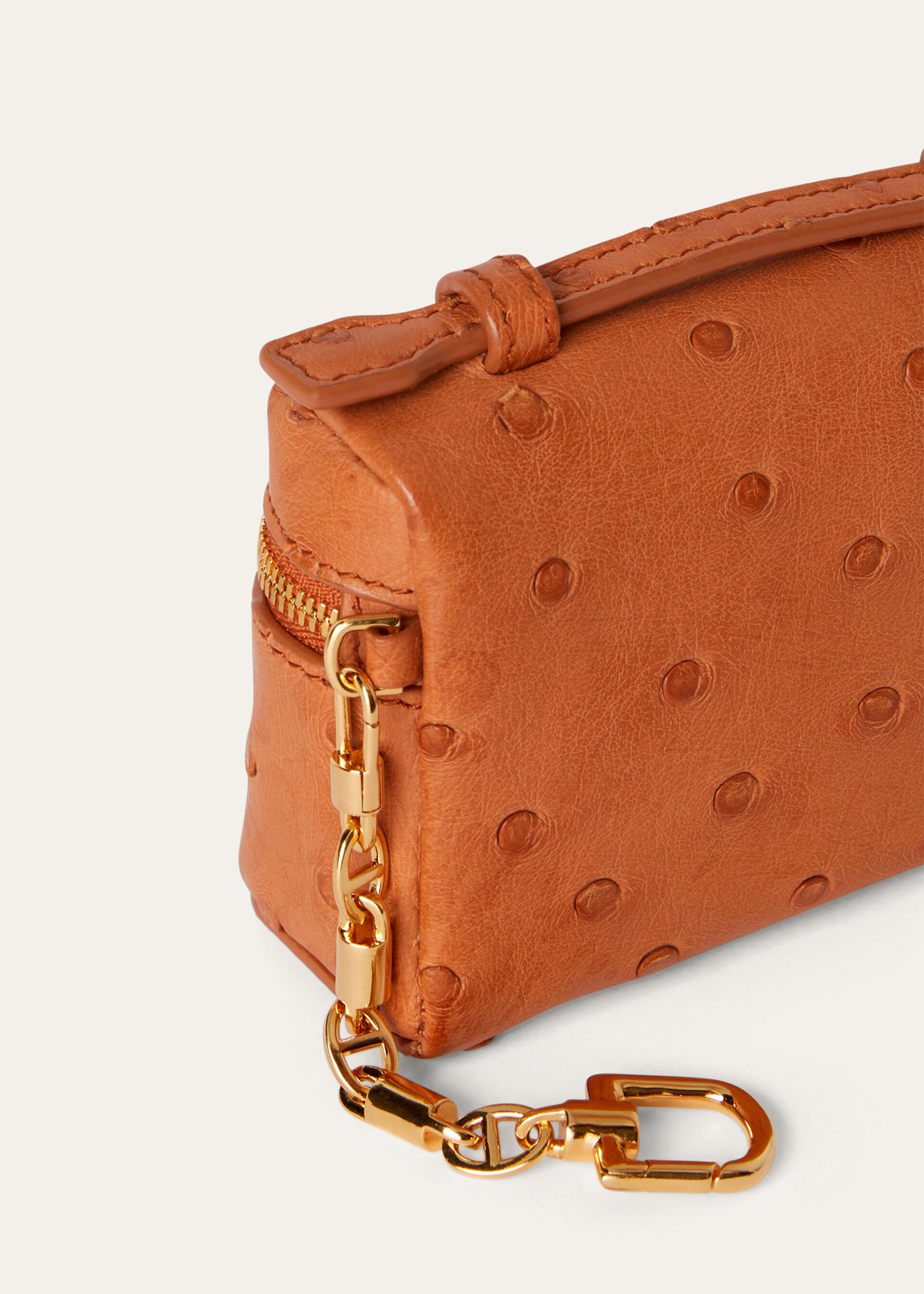 EXTRA POCKET CHARM OSTRICH SADDLE FINISH