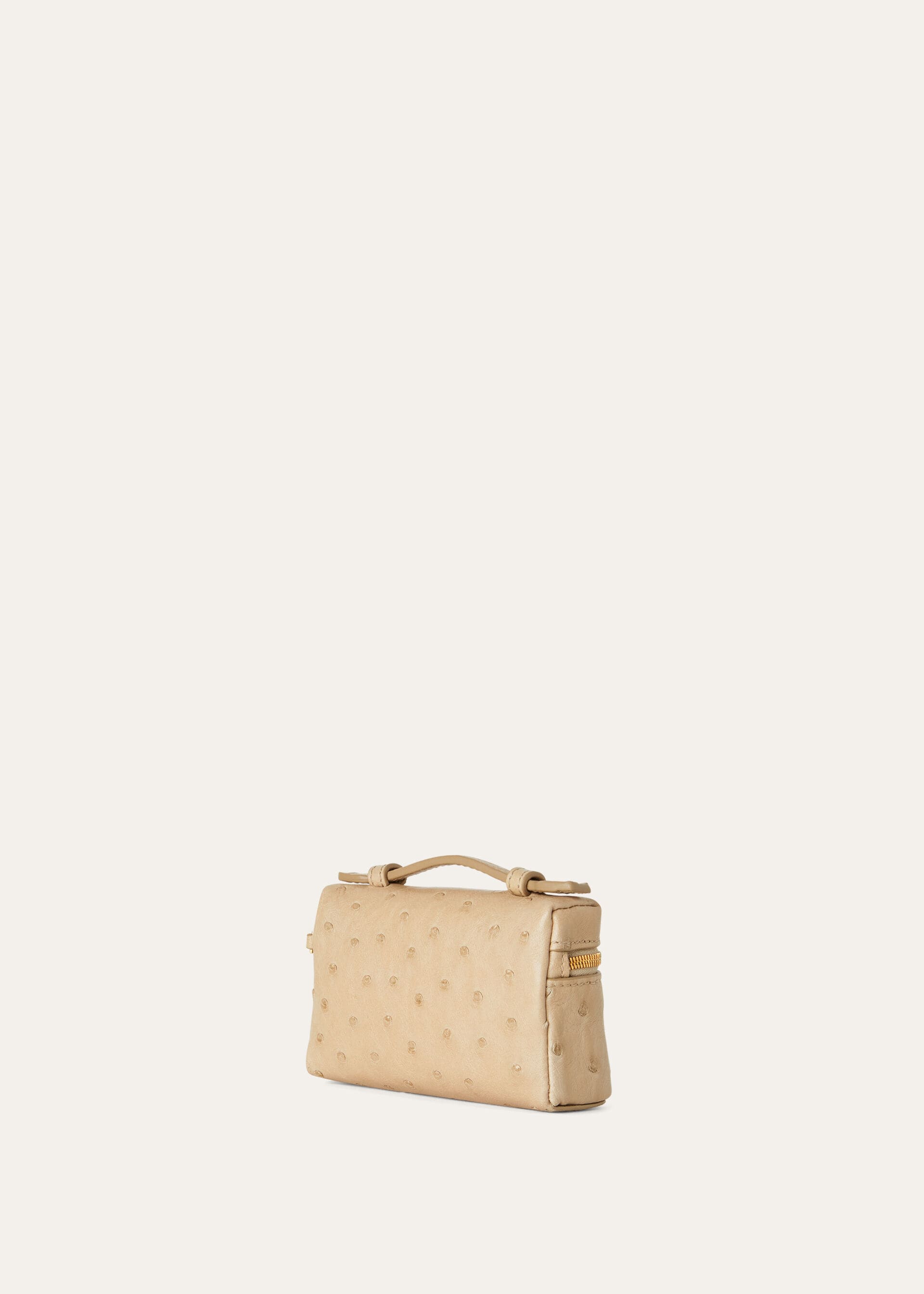 EXTRA POCKET CHARM OSTRICH SADDLE FINISH