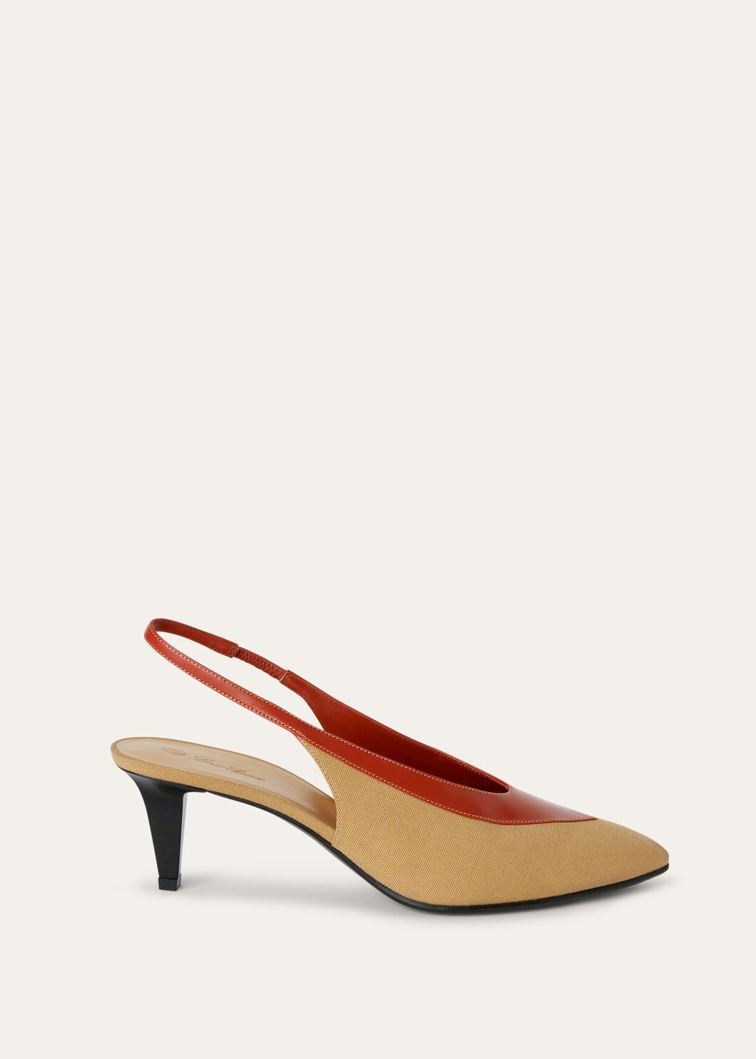 REBECCA BICOLOUR SLINGBACK T55 CANVAS CALF_FAO0846_B4C4_1