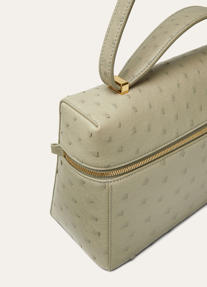 【最新作♪】Loro piana エクストラ バッグ L27 オーストリッチ Extra Bag L27 Ostrich Leather Dried Taragon/Sun Gold | Loro
