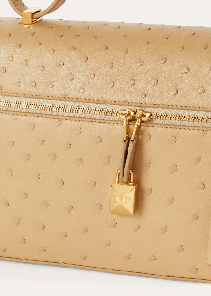 【最新作♪】Loro piana エクストラ バッグ L27 オーストリッチ Extra Bag L27 Ostrich Leather Orix/Sun Gold | Loro Piana US