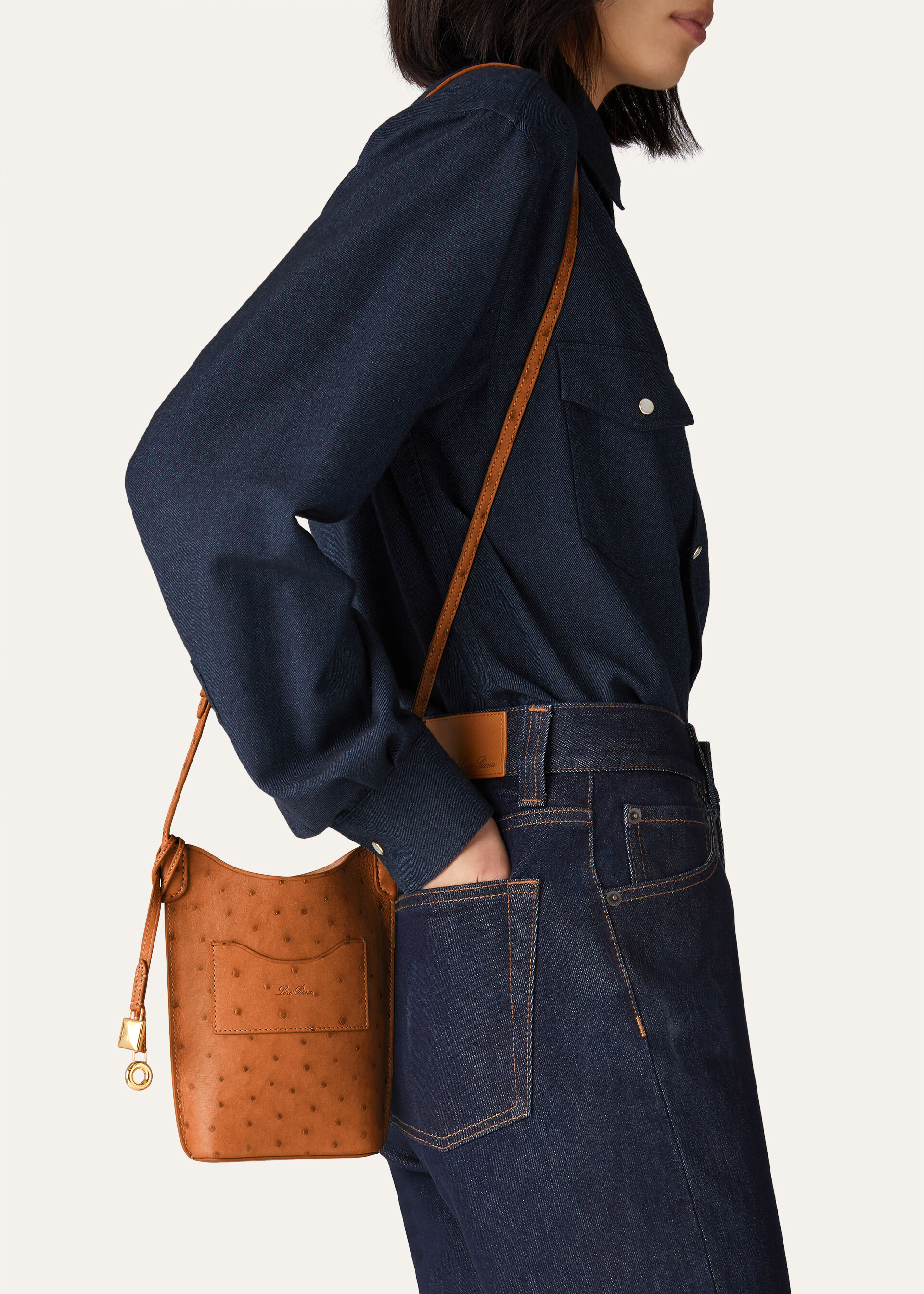 BALE PHONE CASE OSTRICH SADDLE FINISH