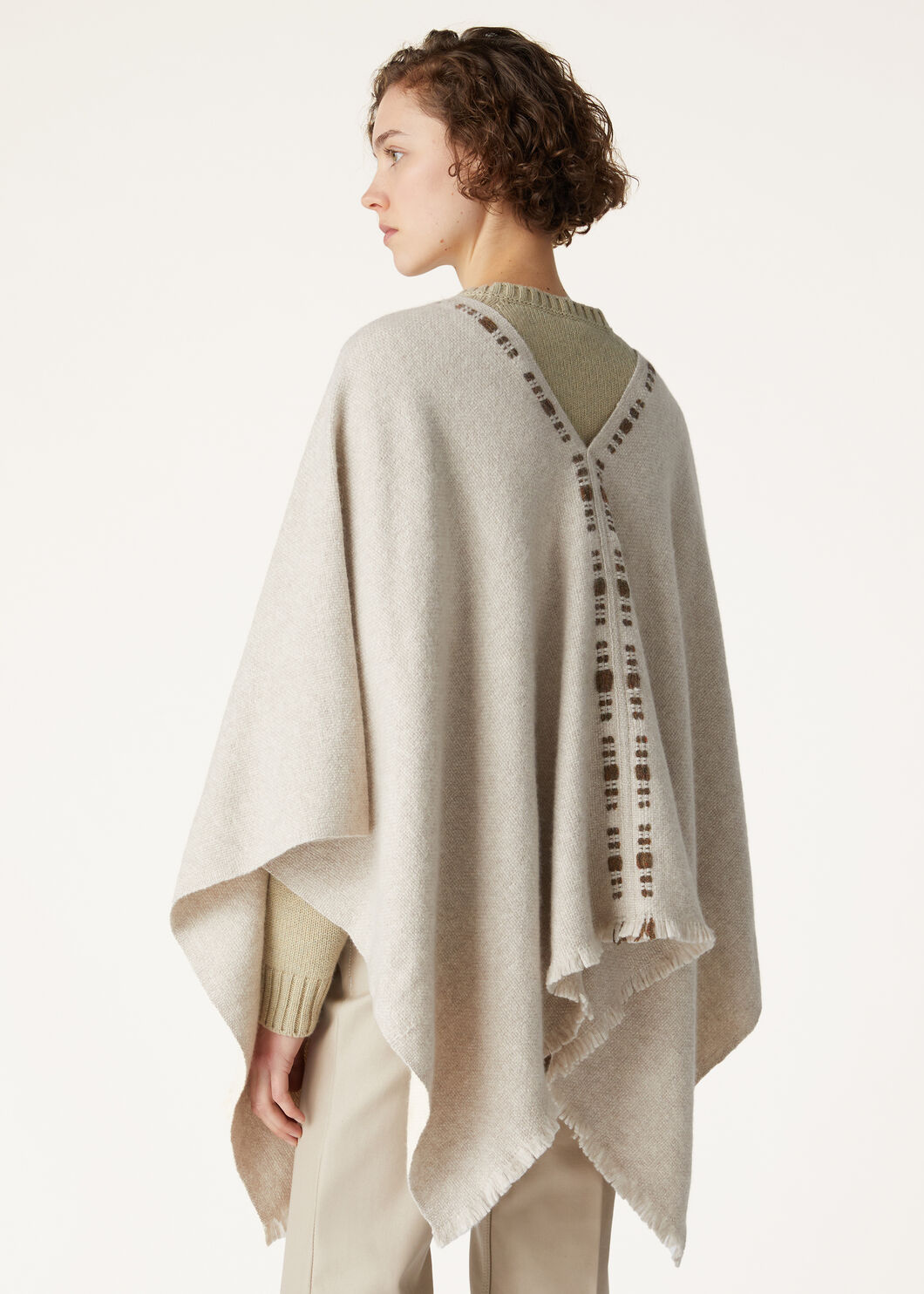 SHORT PONCHO SOFT CLOUD CASH SILK