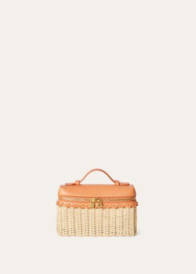 EXTRA POCKET L19 EAST WEST WICKER/ROUNDED CALF