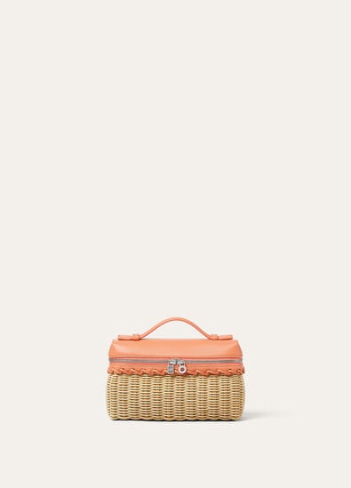 EXTRA POCKET L19 EAST WEST WICKER/ROUNDED CALF