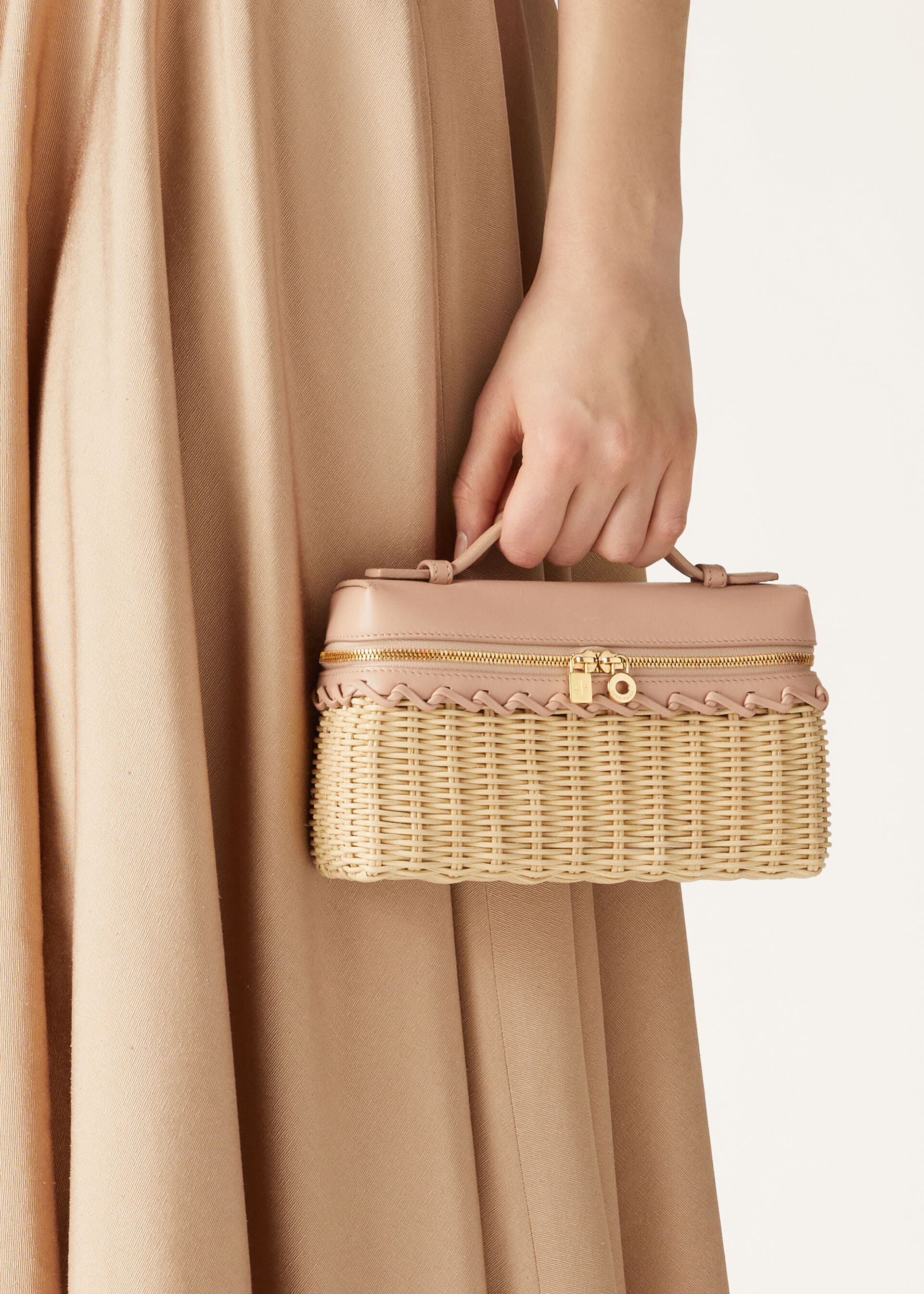 Extra Pocket L19 EastWest wicker Malt/Feather Pink/Sun Gold Loro