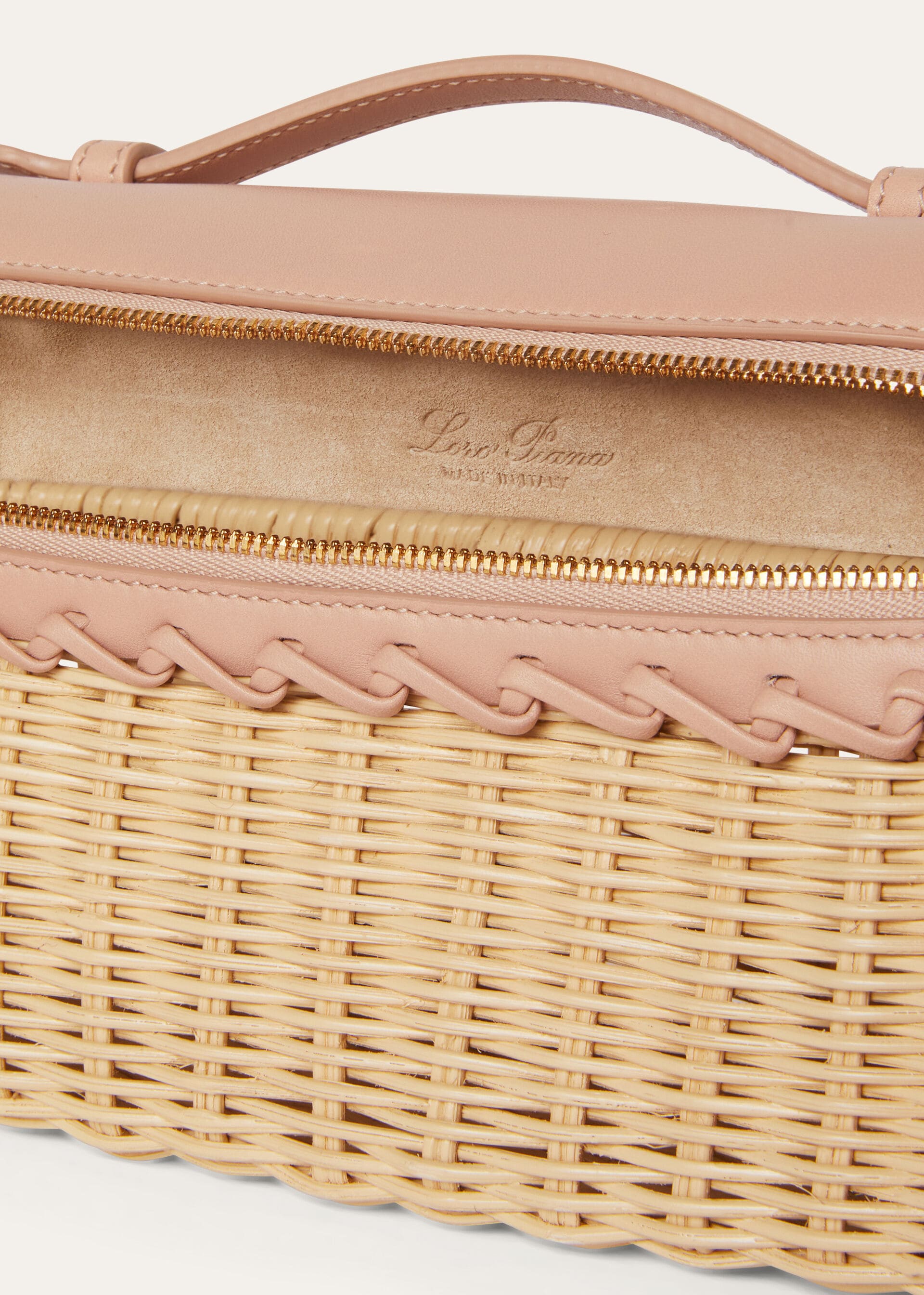 Extra Pocket L19 EastWest wicker Malt/Feather Pink/Sun Gold Loro