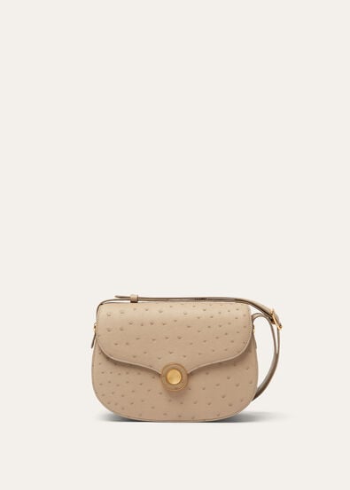GHIERA SMALL OSTRICH SADDLE FINISH