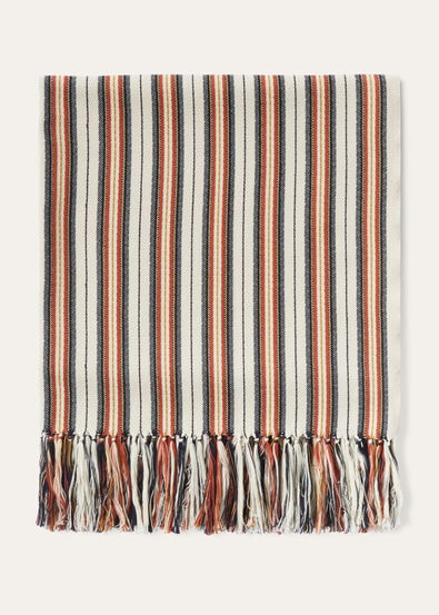 BEACH TOWEL VINTAGE OXFORD STRIPE COTTON