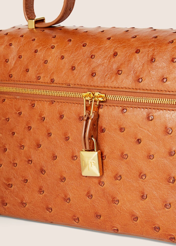 Extra Bag L27 Ostrich Leather SAND HAZE | Loro Piana US