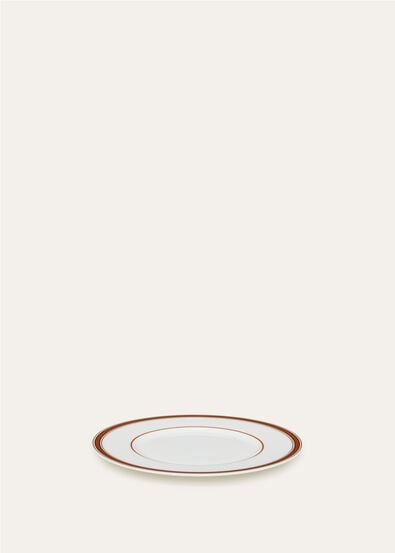 PIATTO DESSERT THE SUITECASE STRIPE BORDER