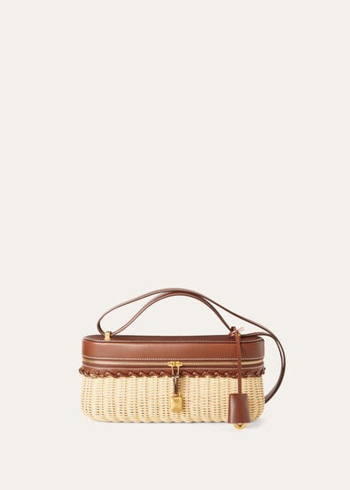 EXTRA CAMERA CASE EW WICKER/SADDLE LEATHER