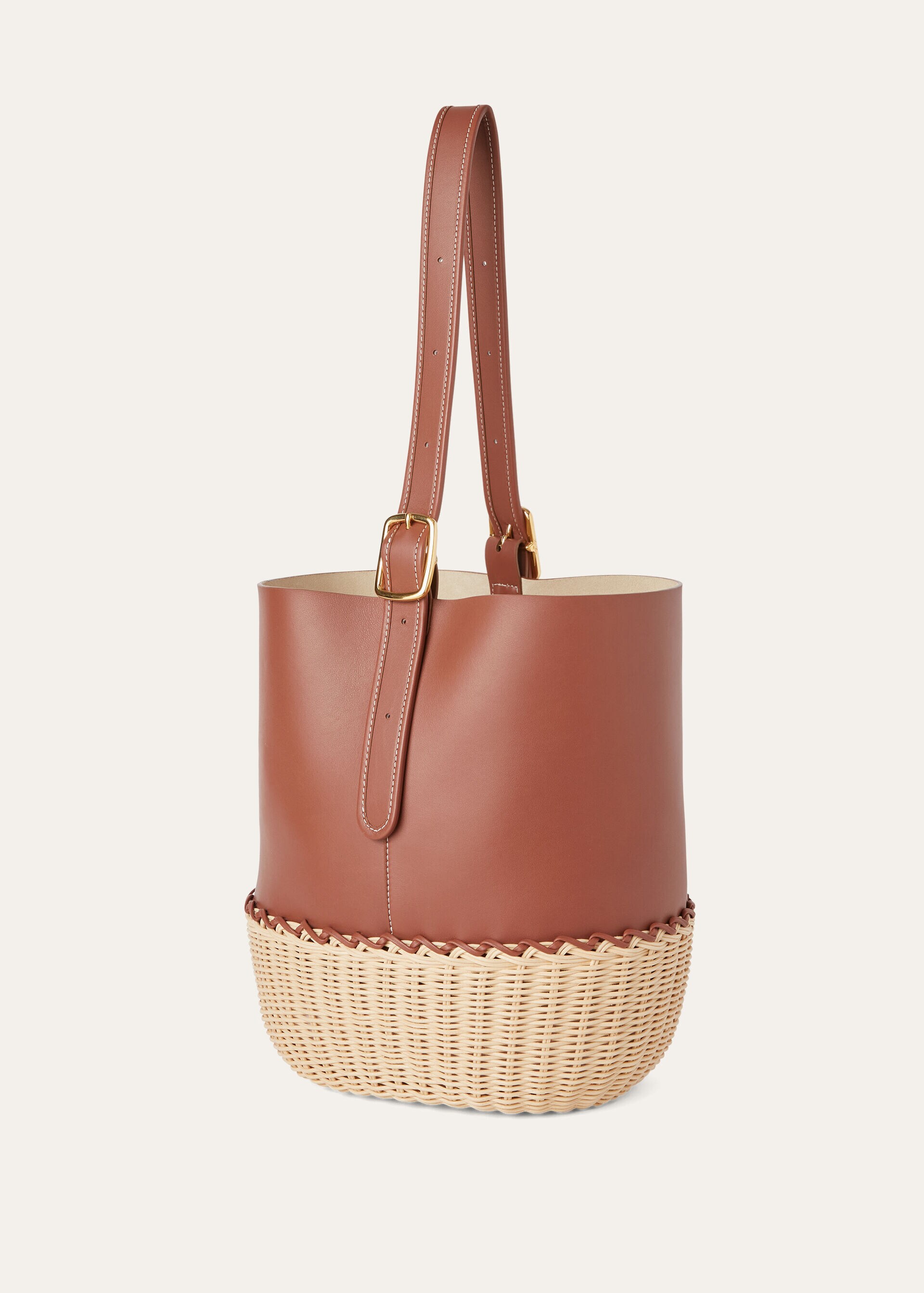CEDAR BUCKET WICKER/ROUNDED CALF