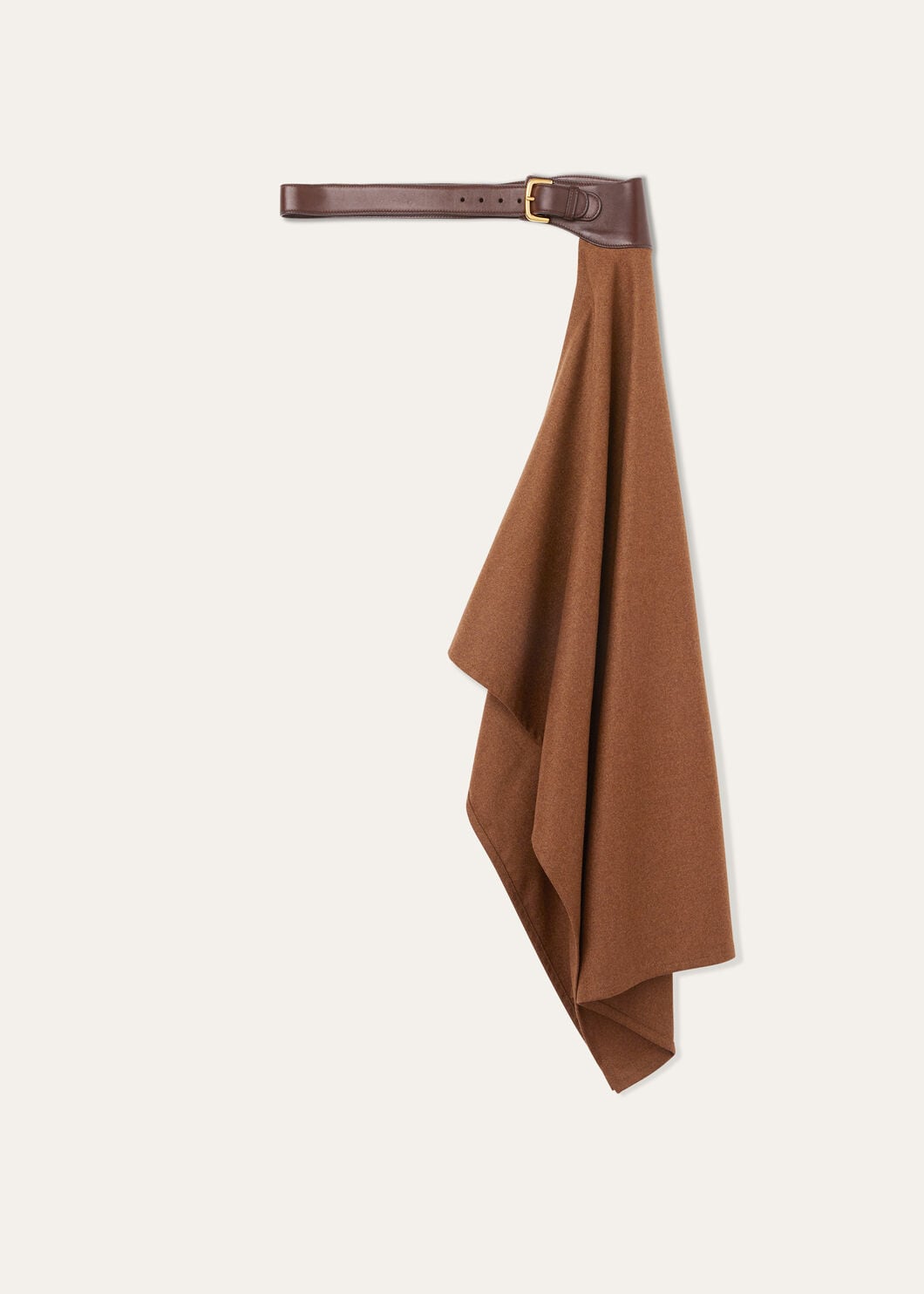 SKIRT BELT ROUNDED LEATHER & WISH CASH FLANNEL