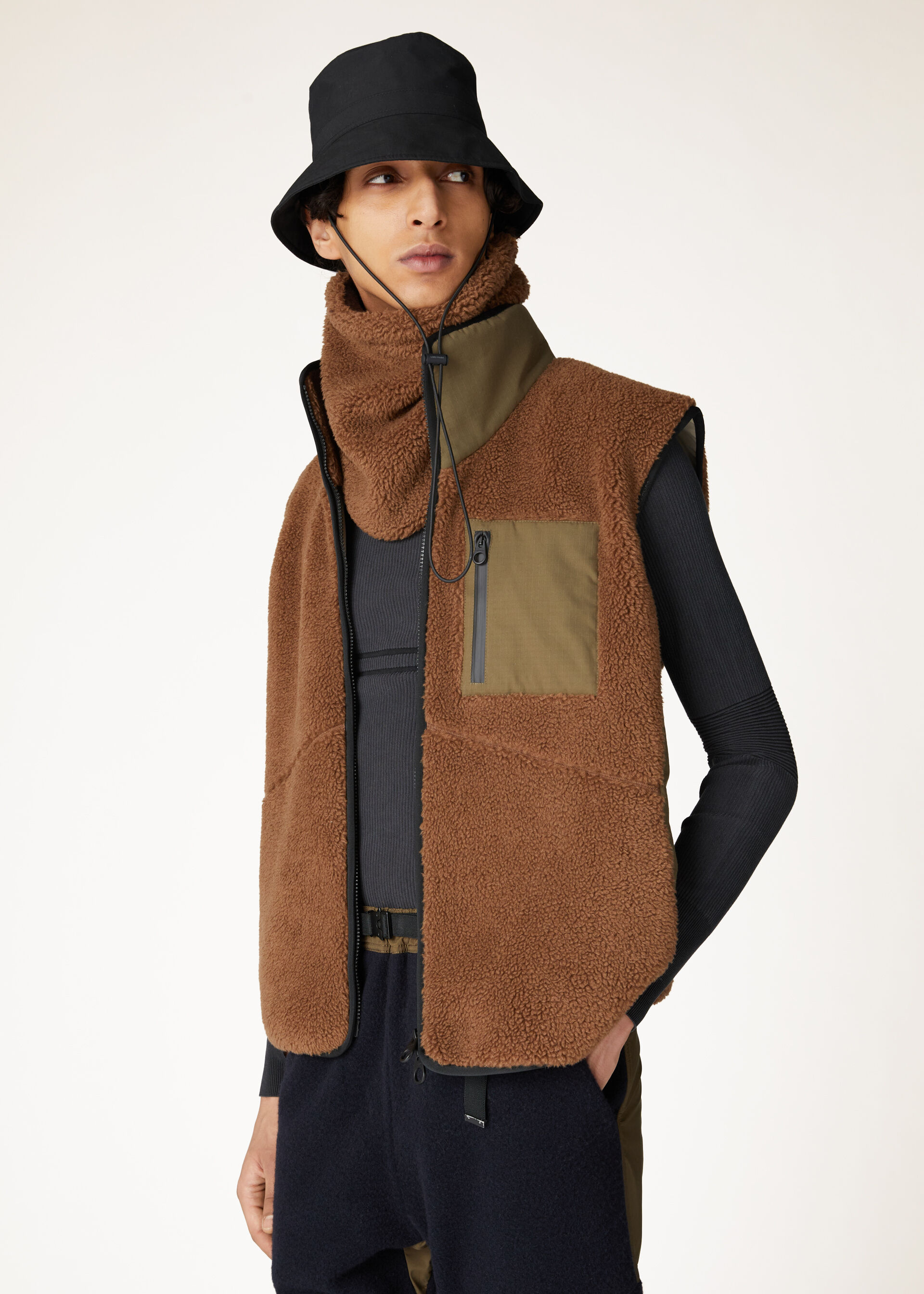 ANDER GILET CURLY CASHFUR