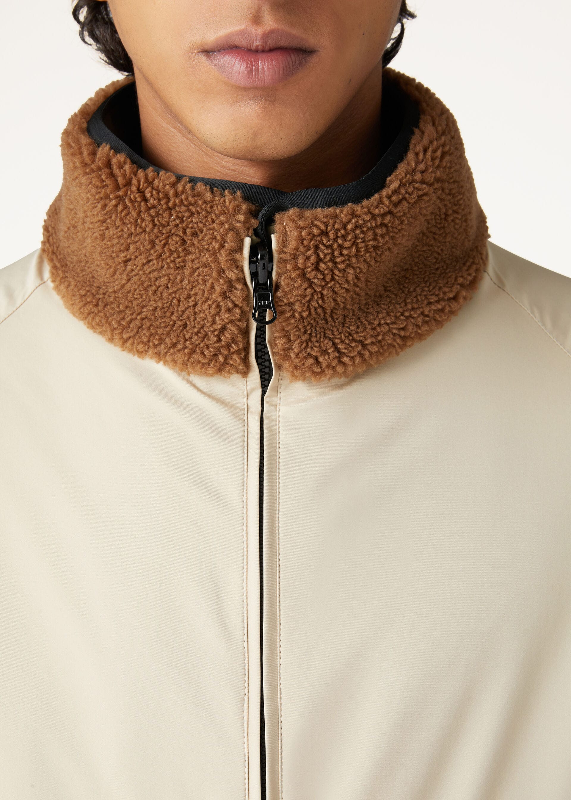 AIANT BOMBER CURLY CASHFUR
