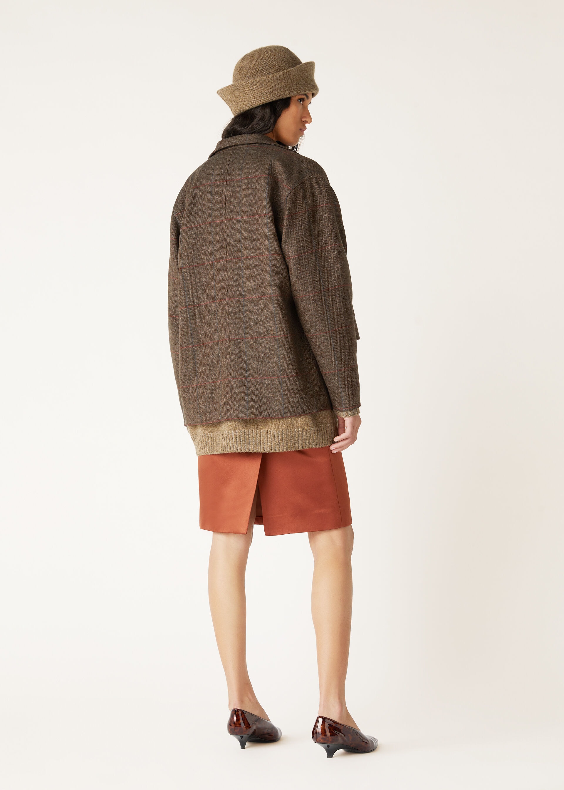 Grace Jacket Cashmere Cocoa Truffle Melange Cheviot Loro Piana CC