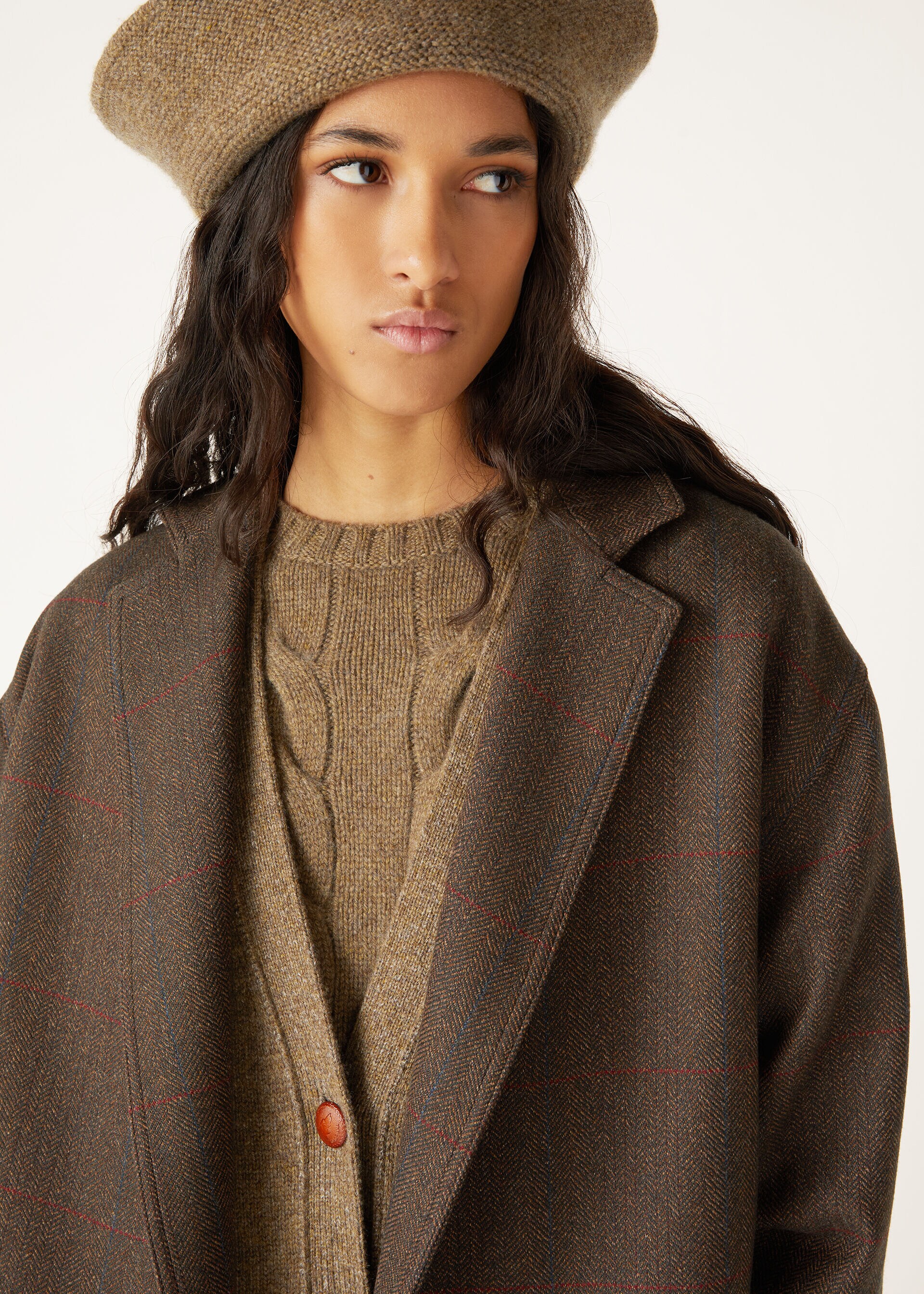 Grace Jacket Cashmere Cocoa Truffle Melange Cheviot Loro Piana CC