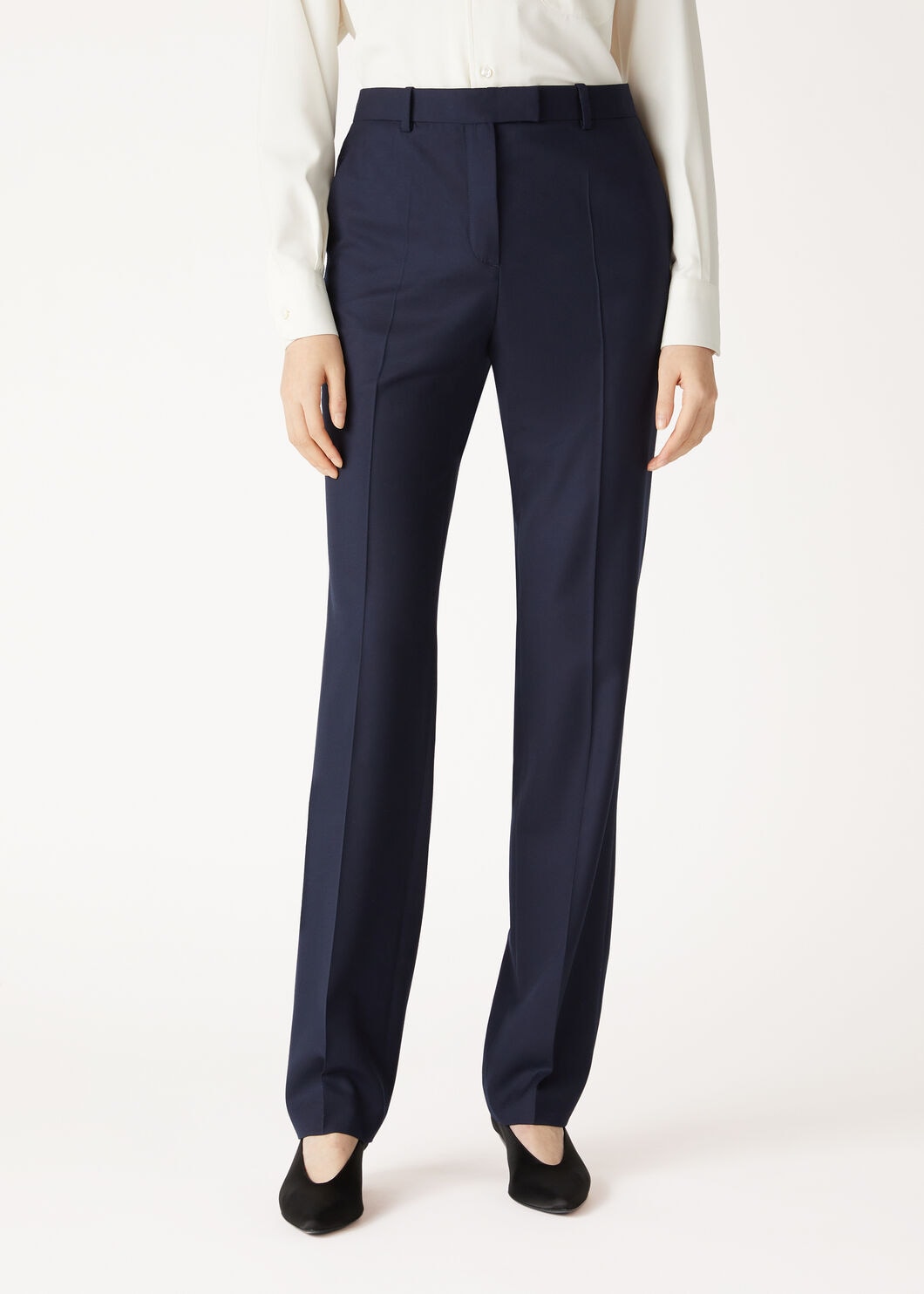 Davey Pants Virgin Wool Eclipse Blue | Loro Piana US