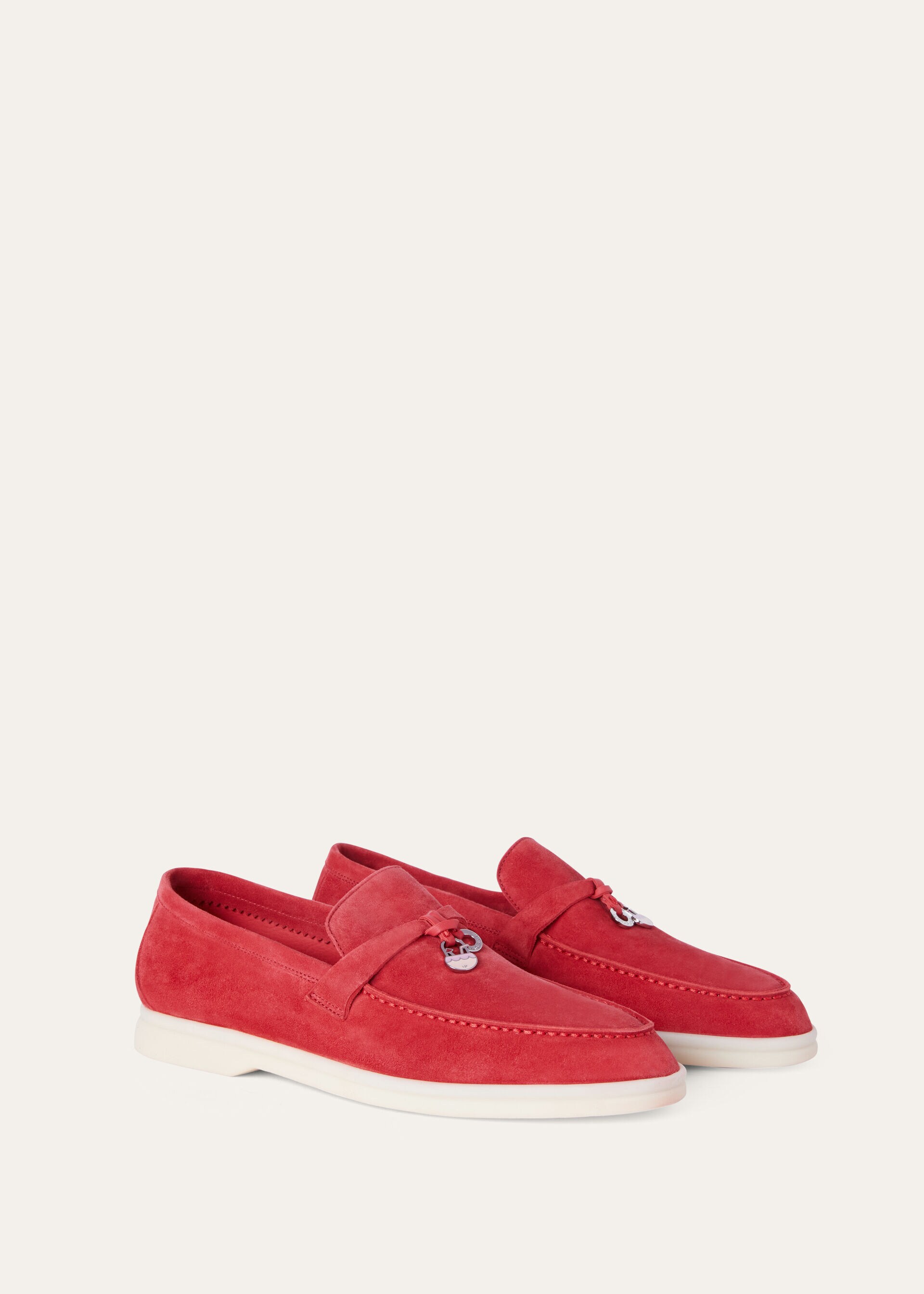Summer Charms Walk Mocassin Suede Tango Red Loro Piana JP