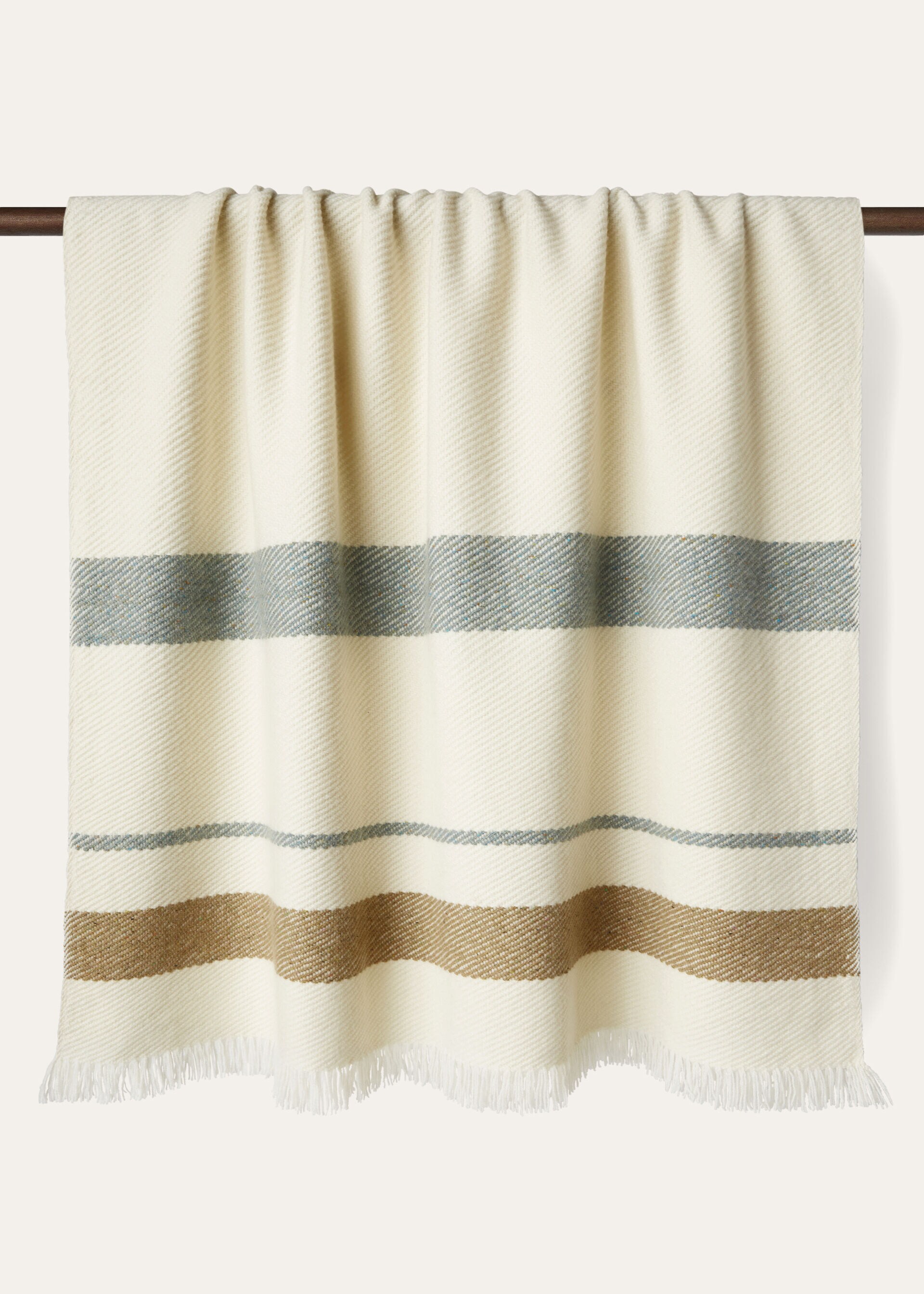 Fitz Roy Plaid Cashmere Nougat/Dusty Sky Tweed Loro Piana