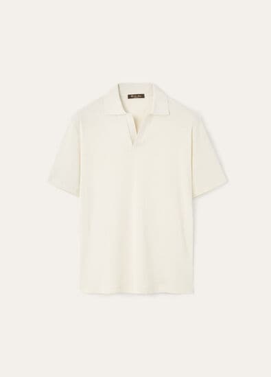 MAZZORBO POLO BUTTONLESS SILK COTTON RIB